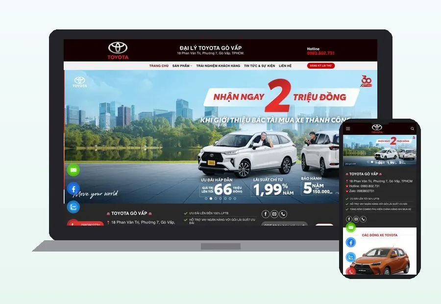 Website Toyota Gò Vấp do CPM thiết kế — hiển thị chuẩn trên mọi thiết bị
