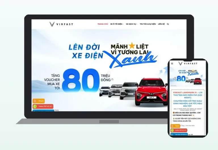Website VinFast Landmark 81 – TP. Hồ Chí Minh do CPM Việt Nam thiết kế