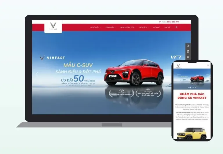 Website VinFast Trường Chinh do CPM Việt Nam thiết kế