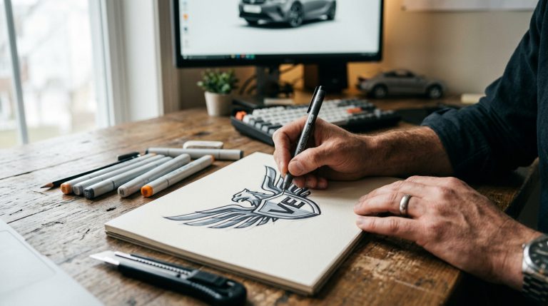 Thiết kế logo đại lý ô tô, garage: nguyên tắc và ví dụ
